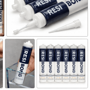 Resi Bond Aquarium Purpose Silicone Sealant | 100% Silicone | Strong Waterproof Seal | Clear Gum