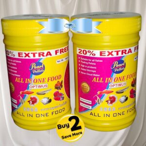 Pearl Pellets All in One Fish Food | 1.2mm Sinking Pellets | 60% High Protein | For Medium Size Fish (Goldfish, Koi, Cichlids, Gouramis, Mollies)