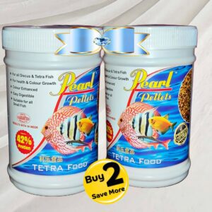 Pearl Pellets Tetra Fish Food – 40% Protein Slow Sinking Pellets for Discus, Tetras, Guppies & Small Fish