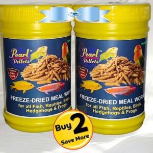 Pearl Pellets Freeze-Dried Mealworms – High Protein Treat for Fish, Birds & Reptiles